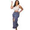 Nieuwe denim rok damesmode 3D kleding zaksplit elastische denim rok streetwear