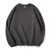 Alyoga Crew Neck Pullover Warm Sweatshirts Al Silver 3Dロゴ