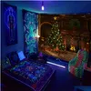 Christmas Decorations New Fluorescent Tapestries For Foreign Trade Home Wall Decoration Hanging Cloth Ce Manufacturers Drop Delivery G Dhssp