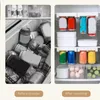 Kitchen Storage Beer Soda Can Rack Refrigerator Slide Under Shelf For Beverage Organizer Double-row Container Fridge