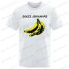 T-shirts voor heren Dilce Banana Grappig bedrukt T-shirt voor mannen Los oversized korte mouwen Mode Straat T-shirt Katoen Ademend Heren 80535 T240122