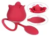 Massaggiatore per adulti Rosa sexy con vibratore leccata di coda per le donne Clitoride capezzolo lecca Plug anale Masturbatore femminile Prodotti erotici S6714894