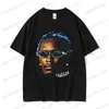 Homens camisetas Hip Hop T-shirt Rap Cantor Young Riot Vermelho Raro Retro Gráfico T-shirt Masculino Plus Size Roupas de Rua Verão Algodão Top T240122