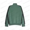 Giacche da uomo 23FW Coppia casual Farfalla Ricamata con aghi Giacca Uomo Donna Top qualità Sciolto Fettuccia laterale A righe AWGE NEEDLES Cappotto da pista T240122