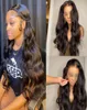 Perruque Lace Frontal Wig 360 naturelle Body Wave Hd, cheveux naturels, pre-plucked, Transparent, brésilien, 8162683, pour femmes