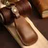 Luxury Leather Car Key Case Cover FOB Pouch för Mercedes Benz C260L S320L E200L E300 C260 C200L Tillbehör Keychain Holder