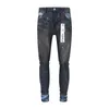 Calça jeans masculina roxa, nova marca da moda de rua, preta, lavada e moída, branca, respingada de tinta, grafite, slim fit, jeans para homens