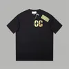 24 ans designer nouveau G tendance d'été marque simple lettre imprimée décontracté col rond à manches courtes T-shirt - xl