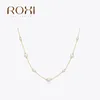 ROXI Real 925 Sterling Zilver Zomer Strand Elegante Stapelen Parel Kraag Ketting Voor Vrouwen Meisje Sexy Wear Sieraden Collier Perle