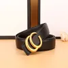 Designer belt for Men Luxury Women Designer Belts Black Leather Business Womens Classic Big Gold Buckle Cowhide Width