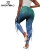 Capis Nadao Mermaid Kadın Taytlar Balık Ölçeği Fiess Pants Lady Party Sıska Sokak Giyim Seksi Sıkı Pantolon Kadın Cosplay Bottom