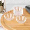 Geschirrsets 6 Stcs Bozai Cake Bowl Frucht kleines Glas Mini -Mikrowellen -Safe -Vorbereitungsschalen klare Puddingbecher