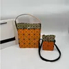 Nueva caja cuadrada con mosaico de colores contrastantes, bolso con rejilla de diamantes, bolso versátil para las axilas, bolsos de hombro, bolso portátil para mujer