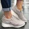 Klänningskor mode rhinestone casual kilar kvinna plattform tränare kvinnor snörning blå feminino kvinnors sneakers stora