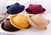 Hair Accessories Solid Color Cat Ears British Retro Hat Summer Girl Sun Hats Korean Version Allmatch Casual Basin Bowler CapsHair1526515