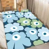 Teppiche M-Marimekko-U-Unikko Blumen-Bodenmatte, Badezimmermatte, INS-Stil, weich, für Schlafzimmer, Boden, Haus, Waschküche, rutschfest, willkommen