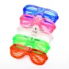 Solglasögon persienner Shutter Light Eye Glasse Flashing Bar Club Glow Neon Party Supplies Wedding Christmas Concert LED Carnival