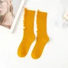 Women Socks Fashion Broken Hole Beggar For Woman Trendy Street Sex Long Tube Pure Cotton Girls Jk Knit Spring Summer