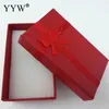 Display 16pcs/Lot Jewelry Sets Display Box Cardboard Necklace Earrings Ring Box 5*8 Packaging Gift Box With Sponge Satin Ribbon