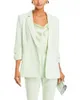 Summer Mint Green Women Pants Suits 3 Pieces Mother of Bride Blazer Tuxedos Custom Made Fashion Show Wear