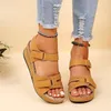 Sandals WTEMPO Women Soft Bottom Wedge Heels Summer Shoes Platform Sandalias Mujer Elegant Wedges