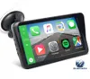 9 Polegada vídeo do carro portátil sem fio carplay monitor android auto estéreo multimídia navegação bluetooth com retrovisor camera5269593