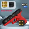 2024 New Toy Gun Colt Automatic Shell Ejection Pistol Laser Version Toy Gun For Adults Kids Outdoor Games