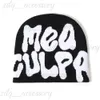Beanie/Skull Caps 2023 New Designer Y2K Meaculpa Kninted Beanie Cap Chapeau Femme Fashion Streetwear Mea Culpa Winter Wool Hats for Women 757