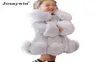 Зимняя куртка, детские парки для девочек, милые теплые свадебные пальто из искусственного меха для девочек, детская зимняя одежда, мягкие вечерние пальто для маленьких девочек 2109118513916