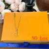 Nooit vervagen 18K vergulde luxe merkontwerper hangers kettingen roestvrij staal letter choker hanger ketting kralen ketting sieraden accessoires geschenken