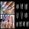 False Nails 500pcs Creative Geometry Full Cover Fake Nail Hollow Star Artificial Press on False Nail Tips Amazing Designs Nail Extension Q240122