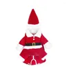 Dog Apparel Pet Cosplay Funny Santa Theme Red Po Props Suitable Cats And Dogs Dropship