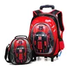 3D School Bags On wheels School Trolley backpacks wheeled backpack kids School Rolling backpacks for boy Children Travel bags 2009331G