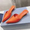 Slippers Exquisite Ladies Summer Candy Color Upper Satin Material High Heel Banquet Pointed Toe Female Pumps