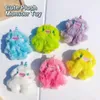 Bonecas de pelúcia dos desenhos animados animal chaveiro pingente de pelúcia bonito pequeno monstro brinquedos chaves do carro saco decoração pingentes aniversário plushies presentes