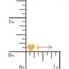 Kolczyki stadninowe dziewczęta 10k żółte złoto dmuchane serce ze śrubą bezpieczeństwa