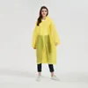 Impermeables Eva de una sola pieza impermeable largo hombres y mujeres cordón adulto solo senderismo al aire libre poncho engrosado