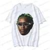 Erkek Tişörtler Rapçi Young Thug Graphic T Shirt Erkek Kadın Moda Hip Hop Sokak Tarzı T-Shirt Yaz Günlük Kısa Kollu Tişört Büyük Boy T240122