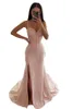 2024 Robes de bal sexy bling sirène rose paillettes à paillettes paillettes spaghetti african plus tailleur longueur du sol