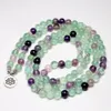 Bracelets Healing Bracelets For Women And Men Natural Fluorite 8MM Yoga Meditation Mala Bracelet 108 Beads Japa Mala Lotus