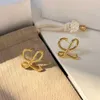 Loews Charm Earrings Designer Original Quality Luxury Fashion Women Earrings Minimalist Design L Letter Instagram Gold Light High Sense Fashion Trendy Versatile