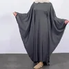 Lässige muslimische Kleid ethnische Kleidung übergroße Abaya Schmetterlingsärmel Frau Lose islamisch Dubai Türkei Hijabi Robe Ramadan Eid Kaftan