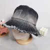 남자 여자 버킷 모자 디자이너 넓은 괄호 모자로 캐주얼 어부 모자 럭셔리 어부 모자 데님 유전자 유방 패션 보터 모자 3 스타일