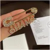 Pines Broches Mujeres Diseñador Broche Marca Carta 18K Chapado en oro Inlay Crystal Rhinestone Joyería Hombres Broche Charm Pearl Broche DHDVS