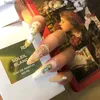 Faux ongles Design d'ange baroque fait à la main faux ongles presse sur ongles long cercueil faux ongles avec colle personnalisé réutilisable Salon de manucure pointe Art Q240122