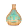 Humidifiers Air Humidifier Essential Oil Diffuser Wood Grain Ultrasonic Cool Mist Maker Humidifier Diffuser 400ml Electric Aroma Diffuser YQ240122