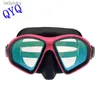 Diving Masks QYQ Fashion Diving Mask With Electroplated Color Iron Tempered Glass Lens Environmentally friendly silica gel ventilation tubeL240122