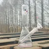 manufacture New Design H25cm Pink Cute Kitty Printing Smoking Glass Bong Pipe/Glass Beaker Bong Pipe/10inch Water Bong Hookah Pipes With Cute Bowl