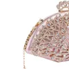 Wasser Diamond Blume Peacock Bags Öffnen des Bildschirms reichhaltiges und edles Bankett Frauen -Eleganz -Handheld -Ketten -Gurt Einsumbendecktasche