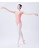 Stage Wear Ballet Dance Costume Femmes Manches courtes Dentelle Patchwork Combinaison Adulte Élégant Exercice Body Suit